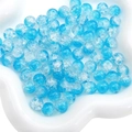 10mm blaue Glasperlen mit Eiseffekt für DIY Schmuckherstellung von Armbändern - 8mm (50 Stück) / Seeblau