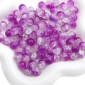 10mm lila Glasperlen mit Risseffekt für DIY Schmuckherstellung und Halsketten - 8mm (50 Stück) / Lila