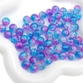 8mm blau-lila Farbverlauf Crackle-Glasperlen für DIY-Schmuck und handgemachte Armbänder - 8mm (50 Stück) / Zweifarbig