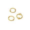 Marcos de cuentas de aleación dorada texturizada con doble agujero para joyería DIY - 6mm / Pack de 30 / Dorado