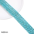 4x8mm synthetic turquoise barrel beads for DIY handmade jewelry making accessories - Rice Beads / Approx. 47 Pcs (4x8mm) / Turquoise