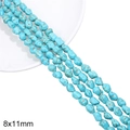 8x11mm sky blue synthetic turquoise irregular beads with natural vein texture - Irregular Stone (Small) / Approx. 38 Pcs (8x11mm) / Turquoise