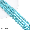 Irregular synthetic turquoise stone beads in 10x12mm for DIY jewelry making - Irregular Stone (Large) / Approx. 35 Pcs (10x12mm) / Turquoise