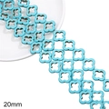 Green synthetic turquoise 20mm four-leaf clover beads for DIY jewelry making and bracelets - Hollow Quatrefoil / Approx. 20 Pcs (20mm) / Turquoise