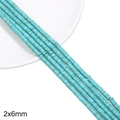 Strands of 2x6mm turquoise heishi beads for DIY jewelry making and necklace crafting - Small Flat Bead / Approx. 120-130 Pcs (2x6mm) / Turquoise