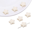 Perline acriliche a forma di stella bianco crema per la creazione di gioielli fai da te - 30 Pezzi/Confezione / Bianco avorio