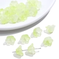Perline di vetro verde chiaro a forma di mughetto per gioielli fai da te fatti a mano - Confezione da 10 / Verde Oliva