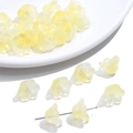 Perle in vetro a forma di mughetto giallo per creazione di gioielli e bracciali fai-da-te - Confezione da 10 / Giallo Limone