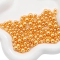 Champagne gold faux pearl beads in various sizes for DIY crafts and decor - 3-8mm (10g/Pack) / Gold Yellow