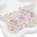 Mix of colorful ABS imitation pearls in pastel macaron shades for DIY jewelry making - 3-8mm (10g/Pack) / Macaron Color