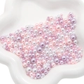 Colorful mixed size ABS round imitation pearls in white, pink, and lilac for DIY crafts - 3-8mm (10g/Pack) / Romantic Cherry Blossoms