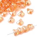 Translucent orange butterfly glass beads for handmade DIY jewelry and hairpins - 7.5x10mm (20 Pcs/Pack) / Color #7 (Aurora Orange)