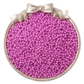 2-3mm rose pink seed beads for DIY jewelry making in a decorative silver dish - Light Rose Red