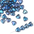 8x8mm gradient iridescent deep blue heart-shaped crystal glass beads for DIY jewelry making - Color 5