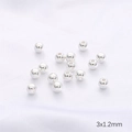 Silver 14K gold filled spacer beads 3x1.2mm for DIY handmade jewelry bracelets - Spacer Beads / 3mm (Hole 1.2mm) Approx. 100 Pcs/Pack / Thick Silver