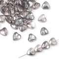 Rauchgraue Glasperlen in Herzform mit Farbverlauf für handgefertigten DIY-Schmuck - 8x8mm (20 Stück/Packung) / Farbe 3