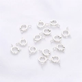 Cierres de resorte redondos plateados para joyería DIY collares y pulseras - Plata gruesa / 5mm