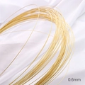 0.6mm gold plated jewelry wire in 14K finish for DIY beading and craft making - 1 Meter/Pack / Electroplated 14K Gold Plated 0.6mm