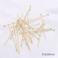 Bulk 0.5x30mm 14K gold filled ball head pins for DIY jewelry making accessories - Ball Pin / 0.5x30mm (Approx. 50 Pcs/Pack) / 14K Gold