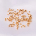 Polished 14K gold filled round spacer beads for DIY jewelry making and handmade bracelets - Spacer Beads / 2mm (Hole 1mm) Approx. 100 Pcs/Pack / 18K Gold
