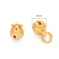 Perle creuse dorée de 8mm avec motif d'étoiles pour la création de bijoux DIY - 8mm Cloche Ciel Étoilé