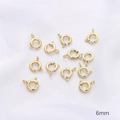 Set of 12 pieces 14k gold-filled 6mm spring ring clasps for DIY jewelry making - Spring Ring Clasp / 6mm (1 Piece) / 14K Gold