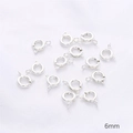 Silver finish 6mm lobster clasp and spring ring connectors for DIY jewelry making - Spring Ring Clasp / 6mm (1 Piece) / Silver