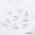 Bright silver 9x12mm heart lobster clasps for DIY jewelry making and necklace crafts - Heart Lobster Clasp / 9x12mm (1 Piece) / Silver
