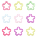 Lot de perles en acrylique colorées en forme d'étoile pour la création de bijoux - 20 Pcs/Pack / Couleurs Mélangées Aléatoires