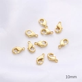 Polished 14K gold-filled 10mm heart lobster clasp connectors for DIY jewelry making - Small Lobster Clasp / 10mm (1 Piece) / 14K Gold