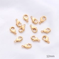 14k gold plated 12mm lobster clasps for DIY jewelry making and bracelet repairs - Large Lobster Buckle / 12mm (1 Piece) / 18K Gold