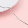 Hip hop silver curb chain extender in polished stainless steel for DIY jewelry making - Double-sided Curb Chain Width 2.2mm (#01)