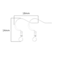 Crochets d'oreilles argentés 18mm x 14mm pour création de bijoux artisanale - Argent avec Ressort / 10 Paires/Pack (20 Pcs)
