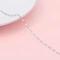 Y2K style antique silver stainless steel extension chain for DIY jewelry making - Lip Chain Width 2.4mm (#02)