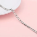 Y2K hip hop stainless steel extension chain in antique silver finish for DIY jewelry - 1.6 Curb Chain Width 6.2mm (#08)