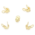 5 pieces of 14k gold-filled calotte end tips for DIY necklace and bracelet jewelry making - Bead Tips / 3x6mm (10 Pieces) / 14K Gold