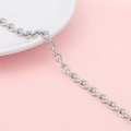 Y2K hip hop antique silver stainless steel cable chain extension for DIY jewelry making - 1.6 Diamond-cut Link Chain Width 5.7mm (#10)