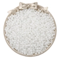 Perles de rocaille blanches translucides pour bijoux DIY dans un plateau doré vintage - Blanc Lait
