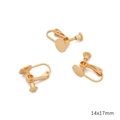 Three 14x17mm gold-plated spiral ear clip converters for non-pierced DIY jewelry making - #06 Style 14x17mm 18K Gold (4 Pieces/Pack)
