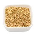 14k gold filled round spacer beads for jewelry making displayed in a white bowl - Crimp Bead / 2mm (Approx. 100 Pcs) / 18K Gold