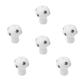 Mushroom glass beads in creamy white with black swirl patterns for DIY jewelry making - 10x12mm (5 Pcs/Pack) / White