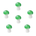 Handmade green glass mushroom beads for DIY jewelry making and miniature crafts - Green