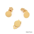 Three pieces of 10x17mm gold plated clip-on earring converters with flower detail base - #22 Style 10x17mm 18K Gold (4 Pieces/Pack)
