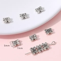 Antique silver butterfly charm for DIY jewelry making, vintage style 5x7mm alloy beads - Butterfly Style / 50 Pieces/Pack (7x5mm) / Antique Silver