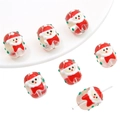 Detail of Santa Claus cartoon lampwork beads with red and green polka dots for DIY jewelry - Santa Claus (1.5mm Hole)