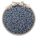 Grey 3/4mm glass seed beads for DIY jewelry making displayed in a vintage tray - 4mm Hole Diameter approx 1mm 20g/bag approx 300pcs / Gray