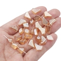 Irregular amber glass crushed stone beads for DIY jewelry making and handmade crafts - 7-12mm (Aperture approx 1.5mm, 20 Pieces/Pack) / Light Burgundy Champagne