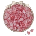 Pink gradient acrylic bellflower beads for DIY necklace jewelry making crafts - Trumpet Flower Bright Red Gradient