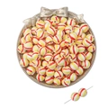 DIY ceramic beads with red and yellow spiral stripes for necklace jewelry making - 10mm (2 Pieces/Pack) / Red Yellow