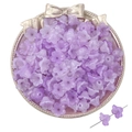 Light purple acrylic flower petal beads for DIY jewelry making and earrings - Trumpet Flower Lilac Purple Gradient